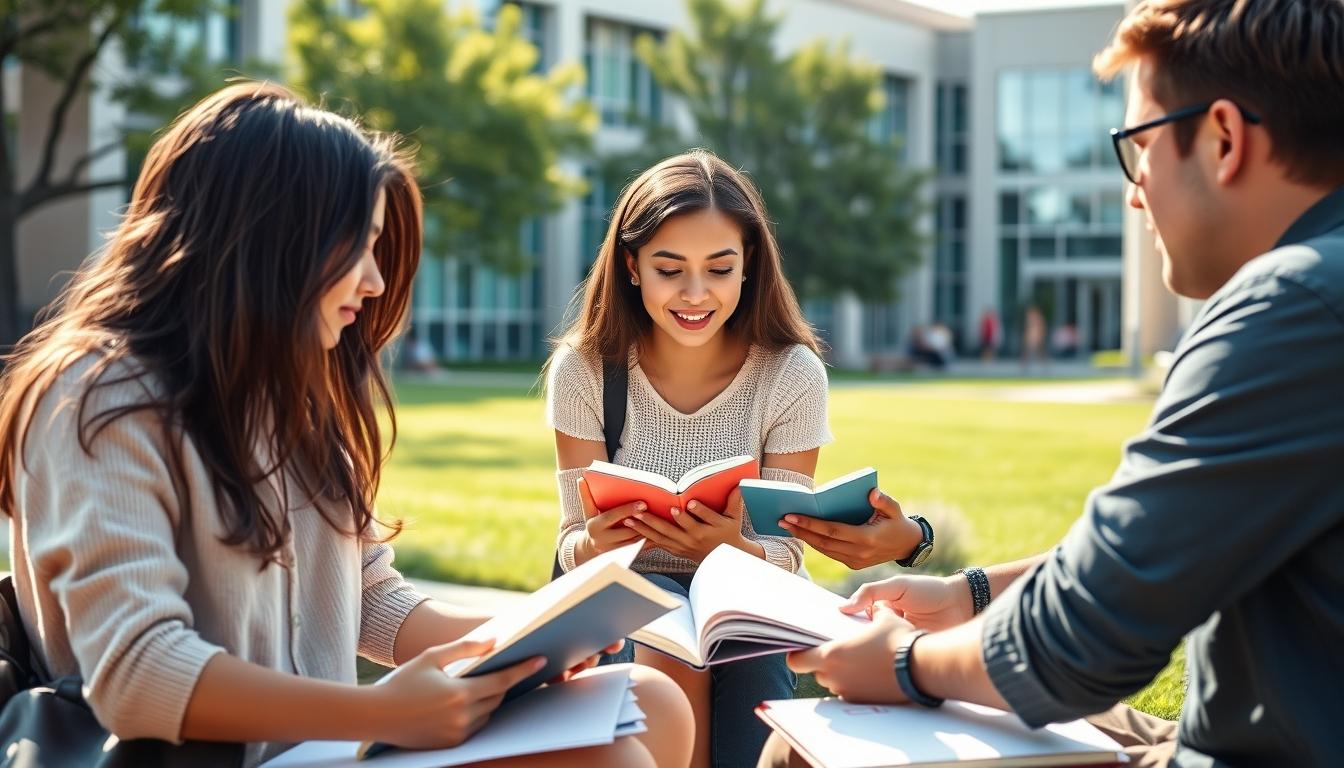 Students working in research laboratory